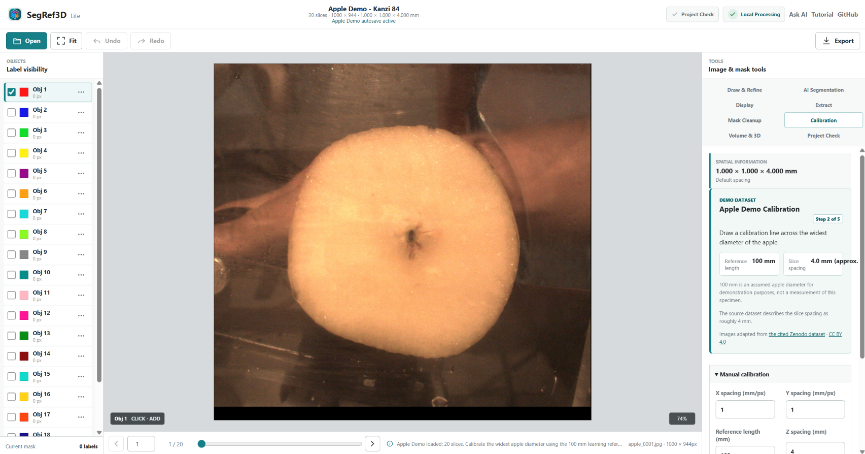 Apple Demo loaded